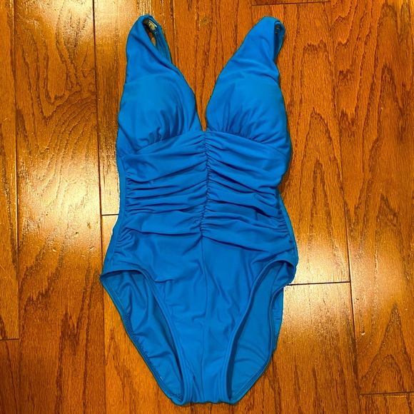 Miraclesuit | blue shaping one piece bathing suit. - Picture 1 of 4